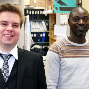 Research Associate Anton Oliynyk and Post-Doctoral Fellow Lawrence Adutwum.