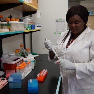 Gloria Okpala in her lab.